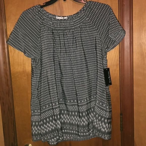 Kim Rogers Tops - Kim Rogers Curvy Peasant top